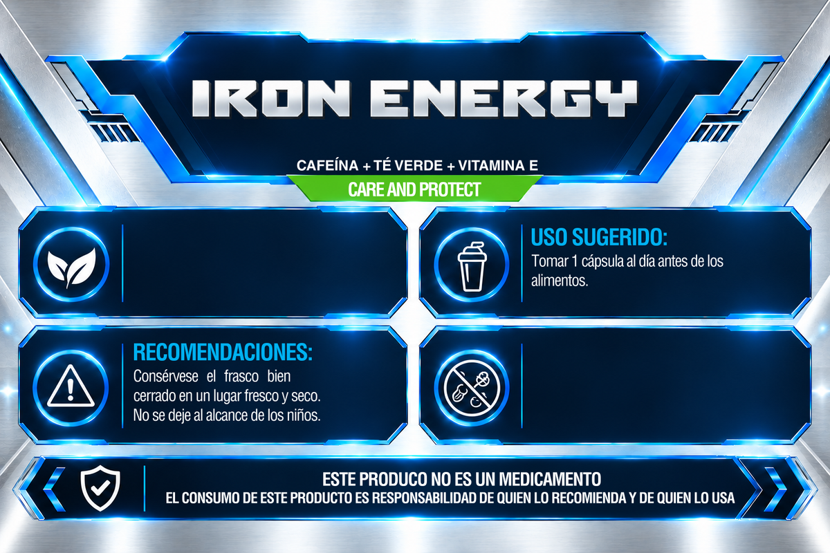 IRON ENERGY | 60 CÁPSULAS | IRONFORCE NUTRITION