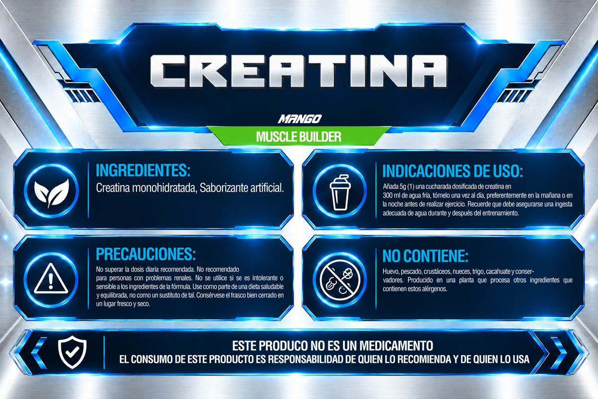 Creatina 1 kg · 200 servicios