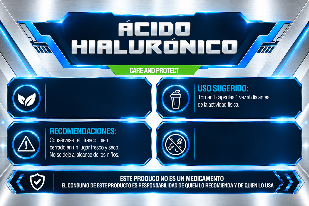 ÁCIDO HIALURÓNICO | 60 CÁPSULAS | IRONFORCE NUTRITION