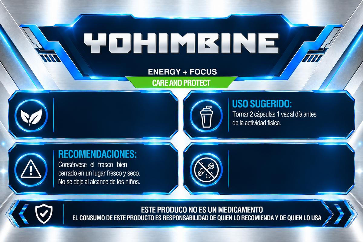 YOHIMBINE | 60 CÁPSULAS | IRONFORCE NUTRITION