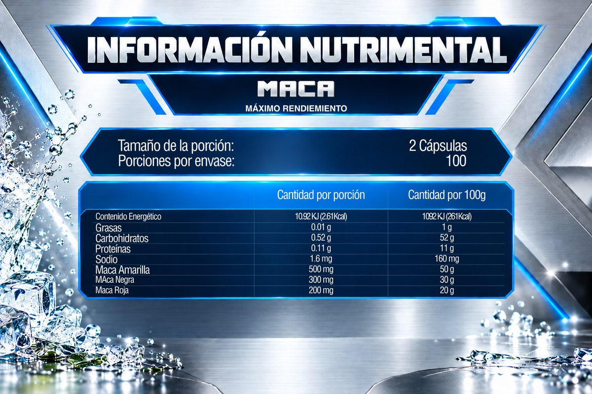 MACA | 200 CÁPSULAS | IRONFORCE NUTRITION