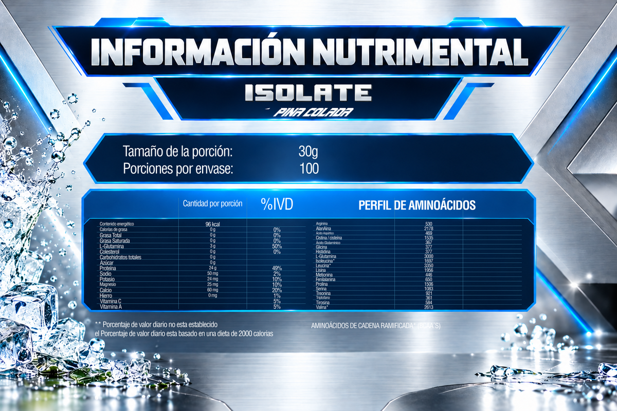 PROTEÍNA AISLADA 3 Kg