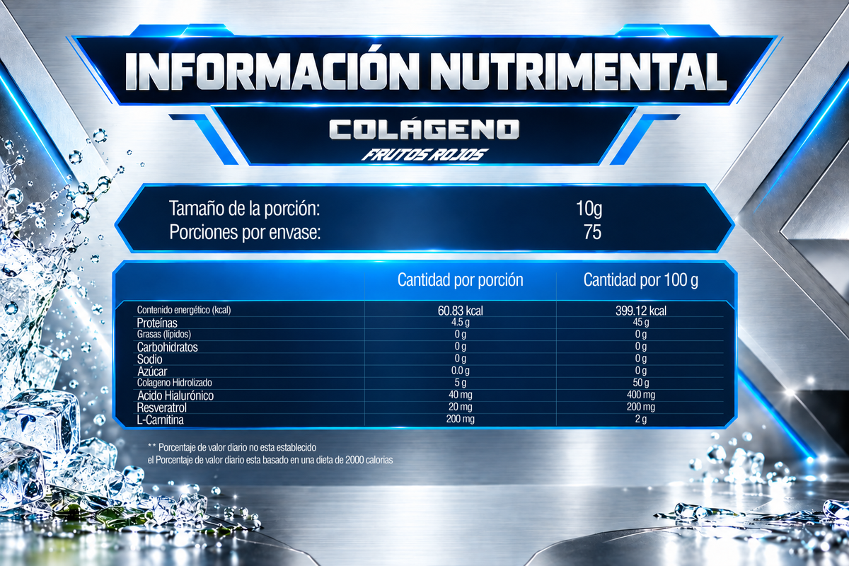 COLÁGENO HIDROLIZADO + ÁCIDO HIALURÓNICO 750 g | 75 SERV | IRONFORCE NUTRITION