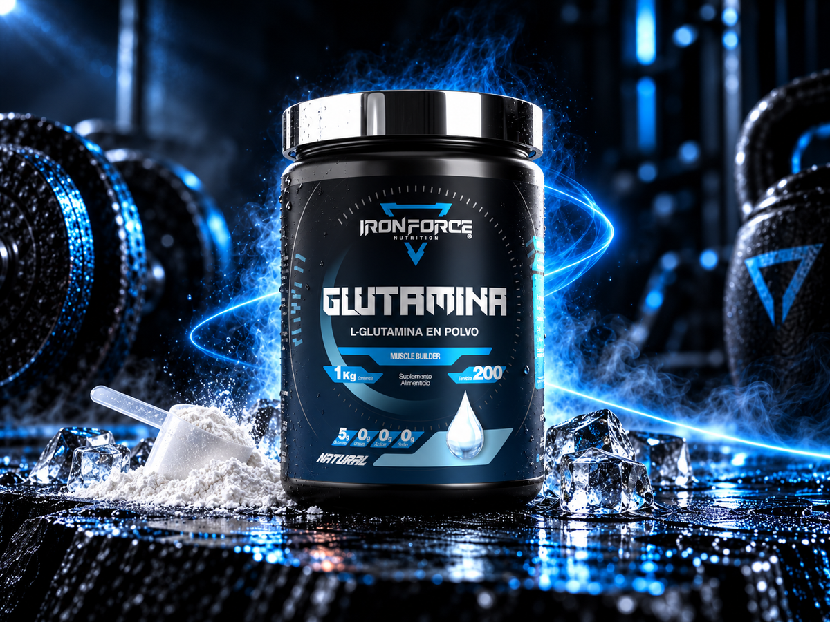 GLUTAMINA 1 kg | 200 SERVICIOS | IRONFORCE NUTRITION