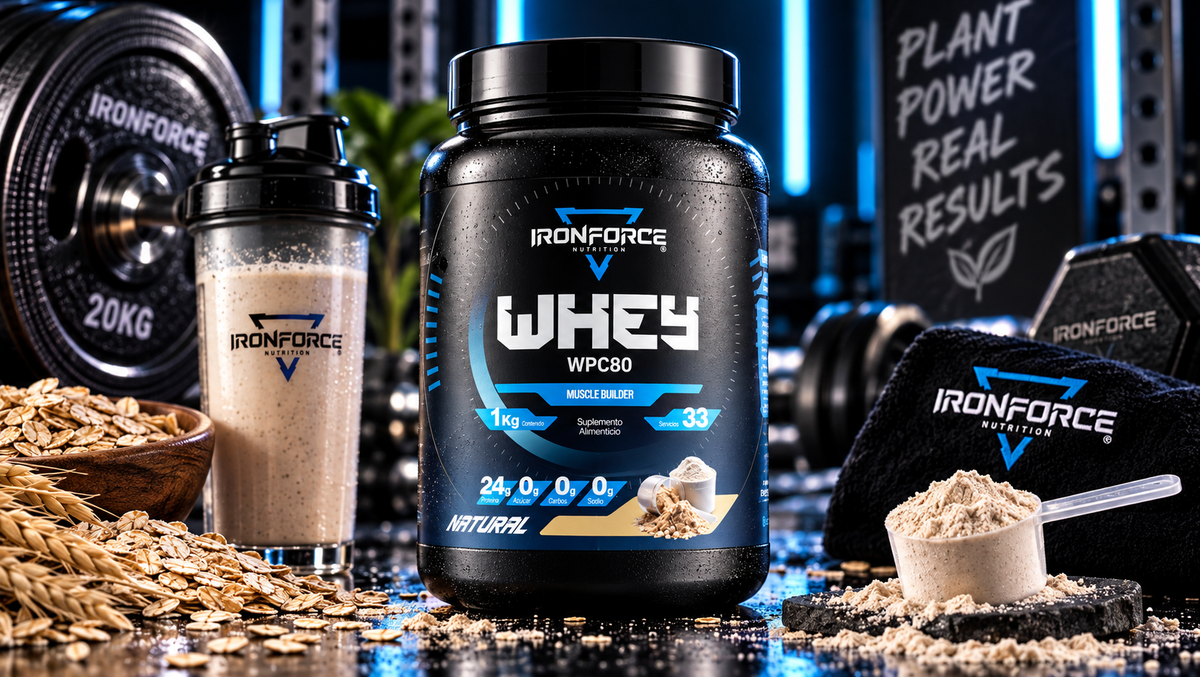 WHEY WPC80 NATURAL | 1 kg 33 SERVICIOS | IRONFORCE NUTRITION