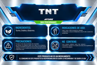 TNT 500 g (Creatina+Glutamina+Taurina) | 30 SERVICIOS | IRONFORCE NUTRITION
