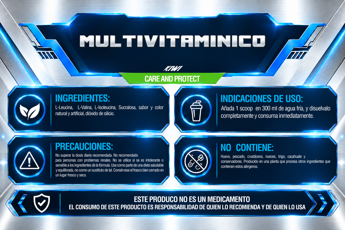 MULTIVITAMÍNICO 500 g | 50 SERVICIOS | IRONFORCE NUTRITION