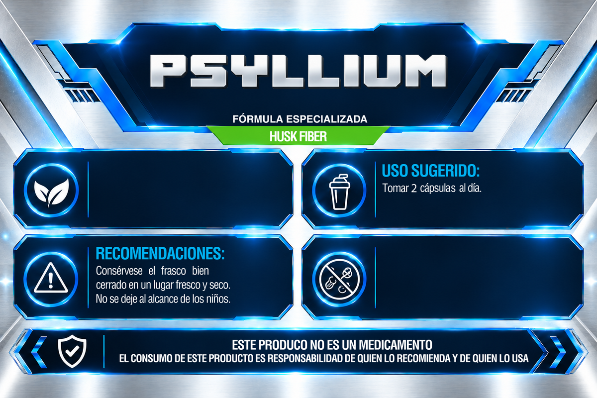 PSYLLIUM | HUSK FIBER | 100 CÁPSULAS