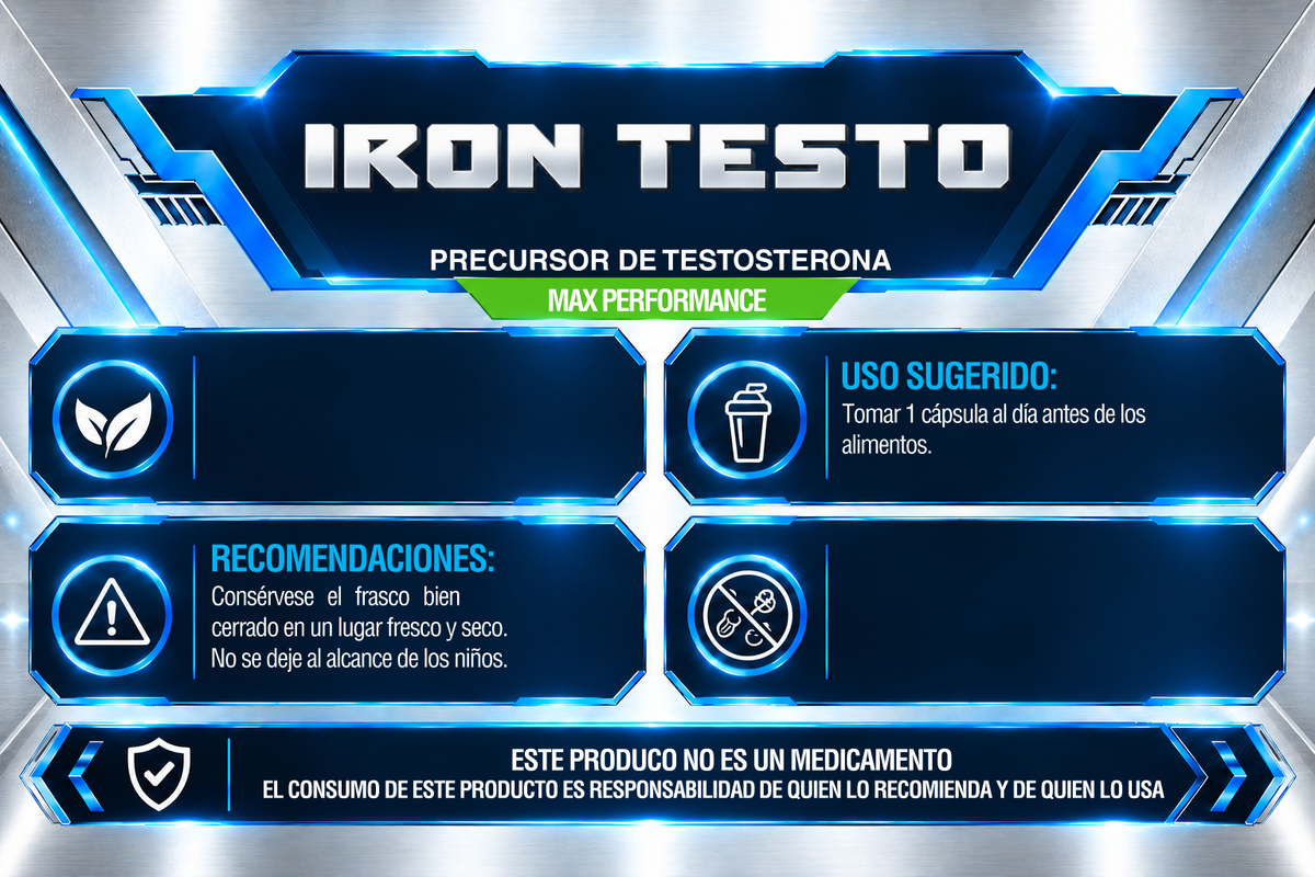 IRON TESTO | 60 CÁPSULAS | IRONFORCE NUTRITION