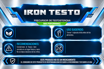 IRON TESTO | 60 CÁPSULAS | IRONFORCE NUTRITION