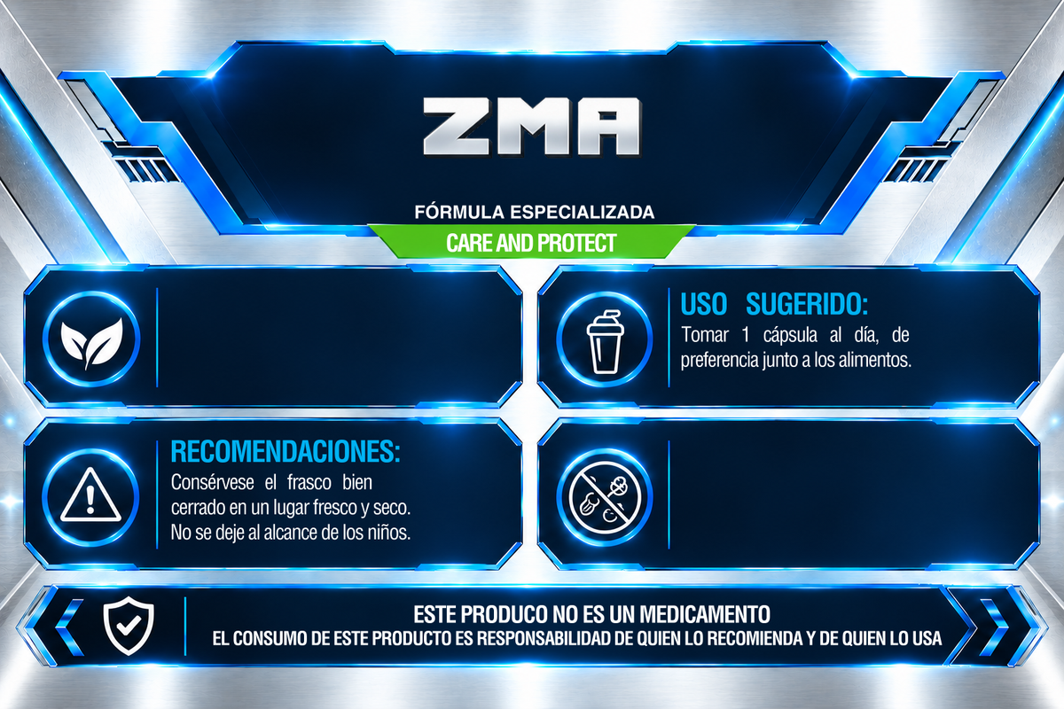 ZMA | 60 CÁPSULAS | IRONFORCE NUTRITION