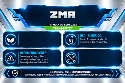 ZMA | 60 CÁPSULAS | IRONFORCE NUTRITION