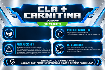 CLA + CARNITINA 300 g | 30 SERVICIOS | IRONFORCE NUTRITION