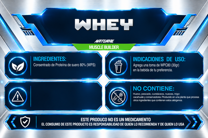 WHEY WPC80 NATURAL | 1 kg 33 SERVICIOS | IRONFORCE NUTRITION
