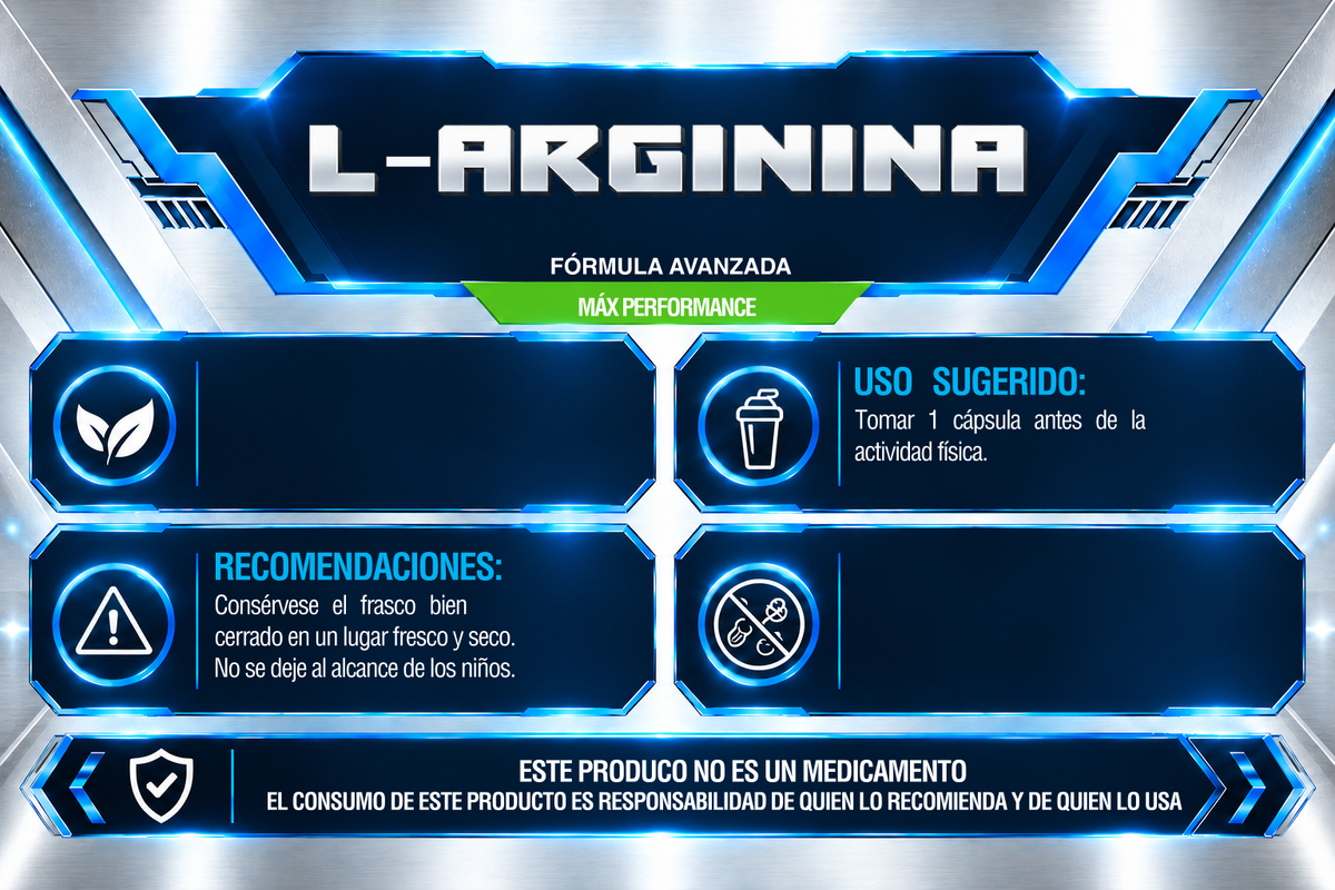 L-ARGININA | 60 CÁPSULAS | IRONFORCE NUTRITION