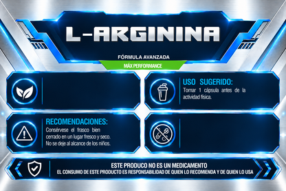 L-ARGININA | 60 CÁPSULAS | IRONFORCE NUTRITION