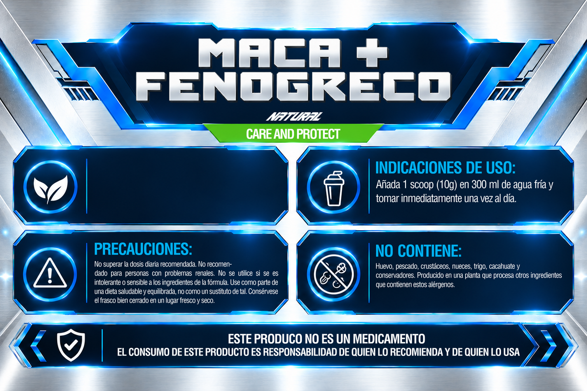 MACA + FENOGRECO 300 g | 40 SERVICIOS | IRONFORCE NUTRITION