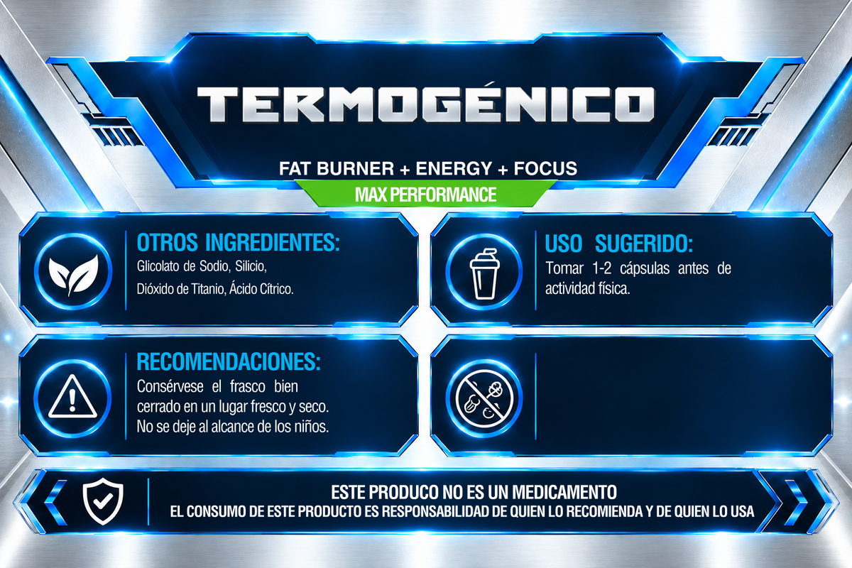 TERMOGÉNICO | 60 CÁPSULAS | IRONFORCE NUTRITION
