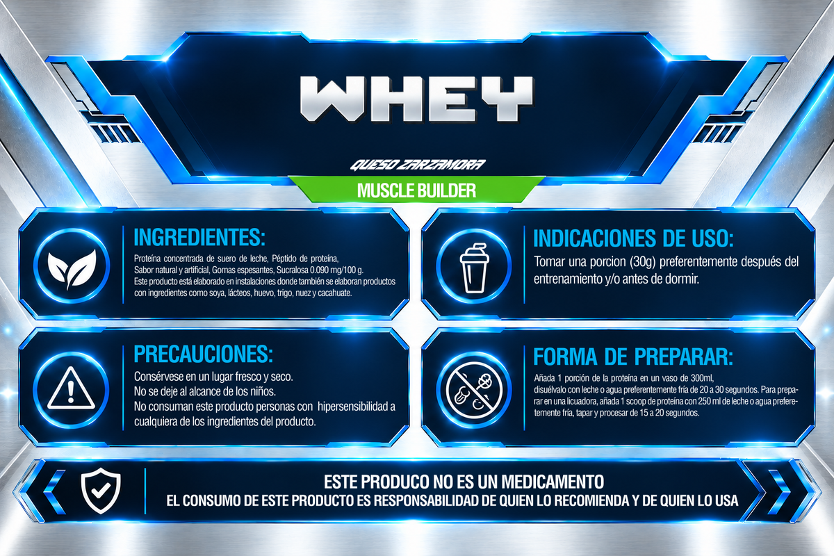 PROTEÍNA DE SUERO 3 Kg