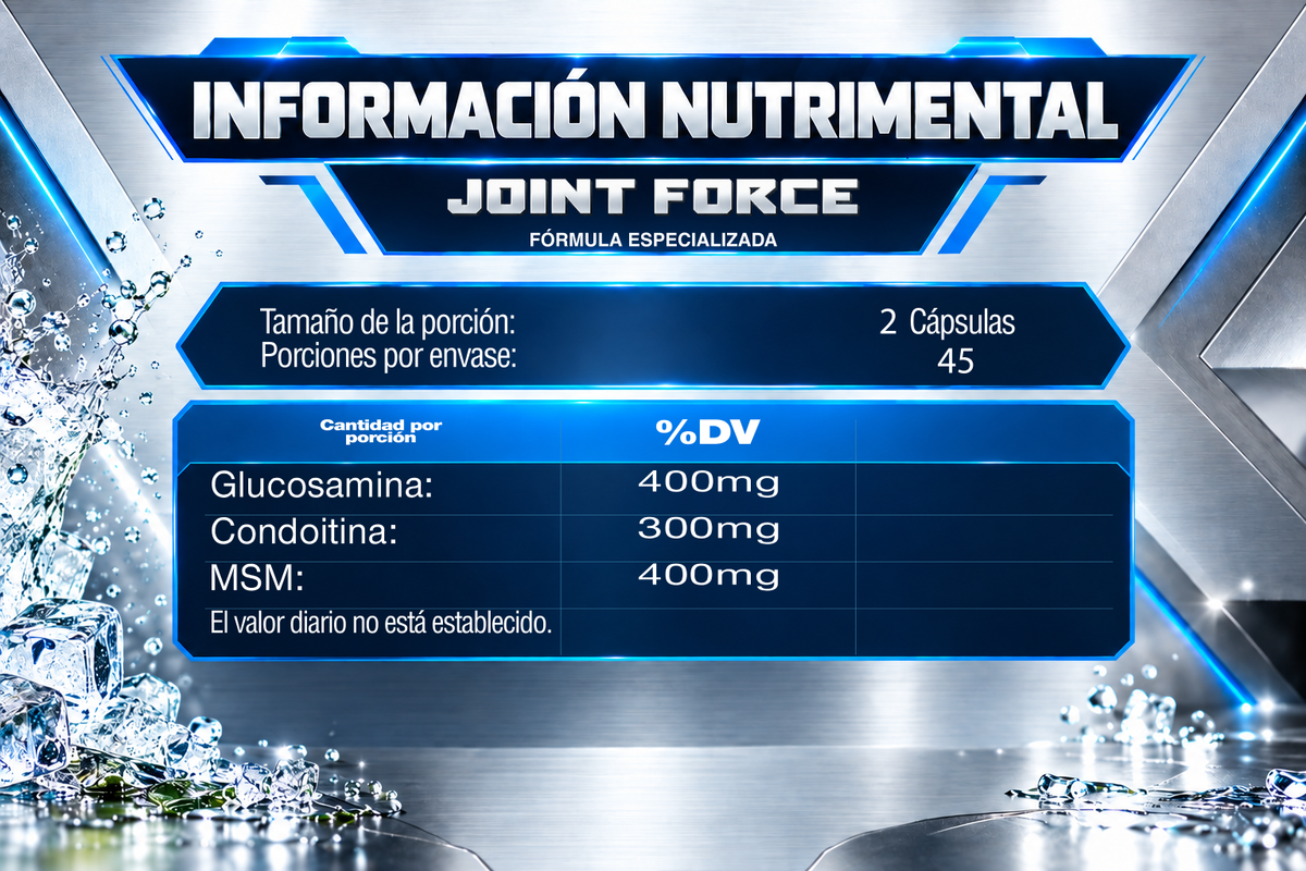 JOINT FORCE | 90 CÁPSULAS | IRONFORCE NUTRITION