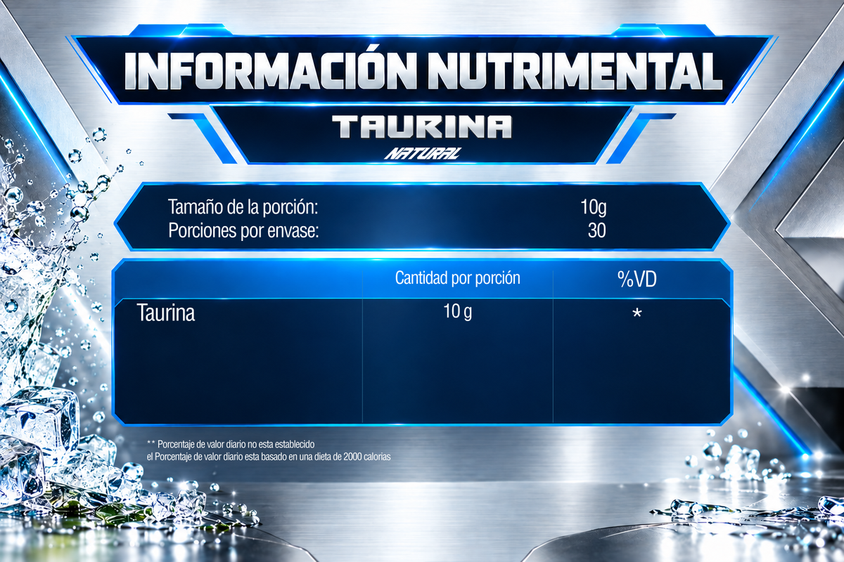 TAURINA 300 g | 30 SERVICIOS | IRONFORCE NUTRITION