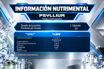 PSYLLIUM | HUSK FIBER | 100 CÁPSULAS
