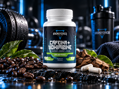 CAFEÍNA + YOHIMBINE | 60 CÁPSULAS | IRONFORCE NUTRITION